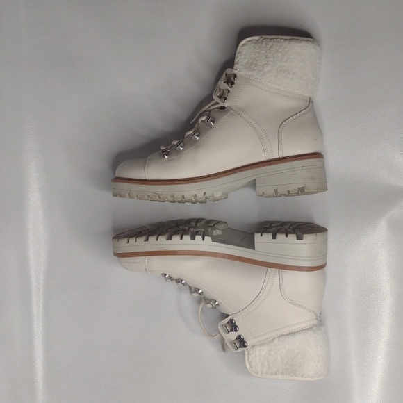 Marc Fisher Women's Leather Isalia Lace Up Boots 8.5 - Picture 8 of 10